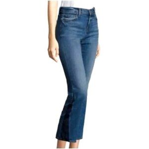 J Brand Jeans Women 30 Blue Dark Torrent Wash‎ Denim Selena Cropped Flare Retro